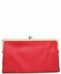 Urban Expressions Faux Leather Wallet Sandra Metal hardware Complements Classic Style 7287A-UR  Scarlet red